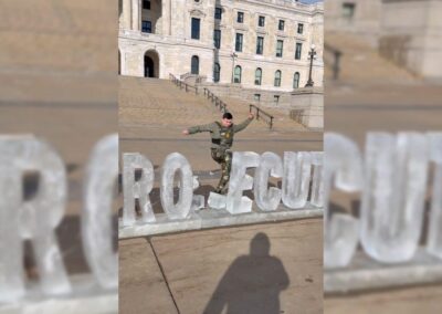 Group seeks state records on ‘Prosecute ICE’ display at Minnesota Capitol